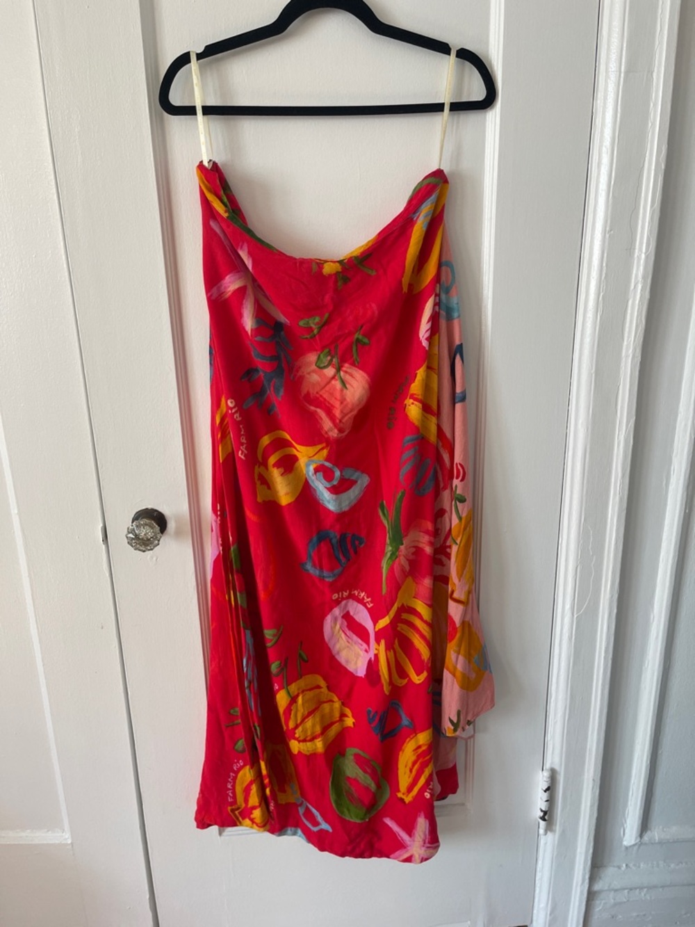 FARM Rio Red & Pink Tropical Wrap Maxi Skirt - Picture 9 of 13